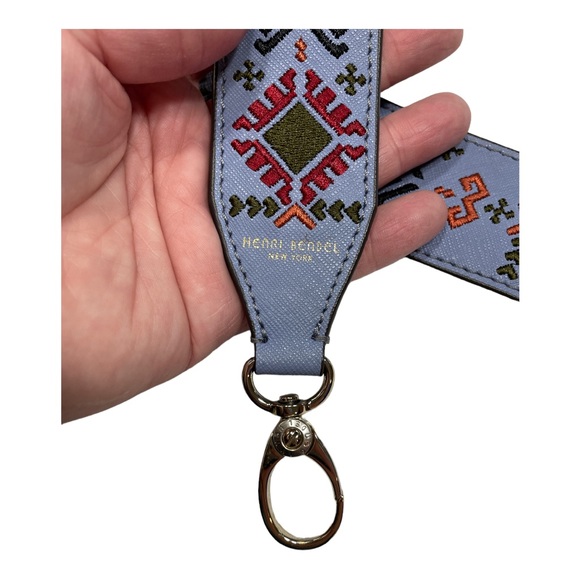 Henri Bendel Guitar Strap Country Blue Aztec Rare EUC - Picture 2 of 6